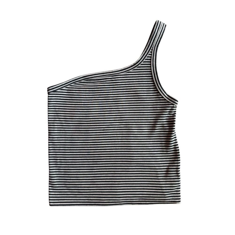 Aerie Women's One Shoulder Striped Tank Top Size Medium